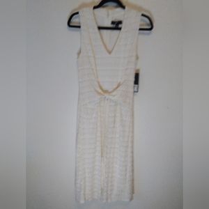 New with Tag Gnu Maxi sleeveless v neck  Ivory dress size 10
